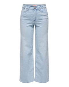 ONLY - MADISON BLUSH HW WIDE DNM - LIGHT BLUE BLEACHED DENIM