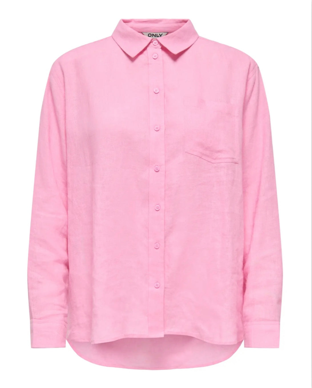 ONLY - TOKYO L/S LINEN BLEND SHIRT - PRISM PINK