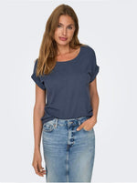 Ladda upp bild till gallerivisning, ONLY - MOSTER S/S O-NECK TOP - OMBRE BLUE
