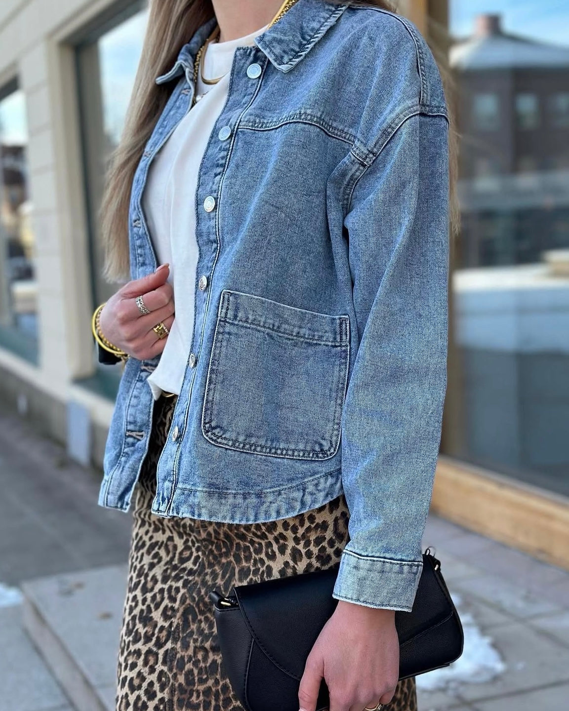 VERO MODA - JAMIE LS DENIM SHACKET - LIGHT BLUE DENIM