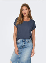 Ladda upp bild till gallerivisning, ONLY - MOSTER S/S O-NECK TOP - OMBRE BLUE
