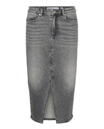 Ladda upp bild till gallerivisning, VERO MODA - VERI HR CALF DENIM SKIRT - MEDIUM GREY DENIM
