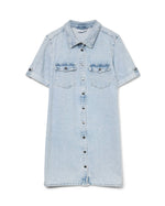 Ladda upp bild till gallerivisning, VERO MODA - JENNIE SS SHORT DRESS - LIGHT BLUE DENIM
