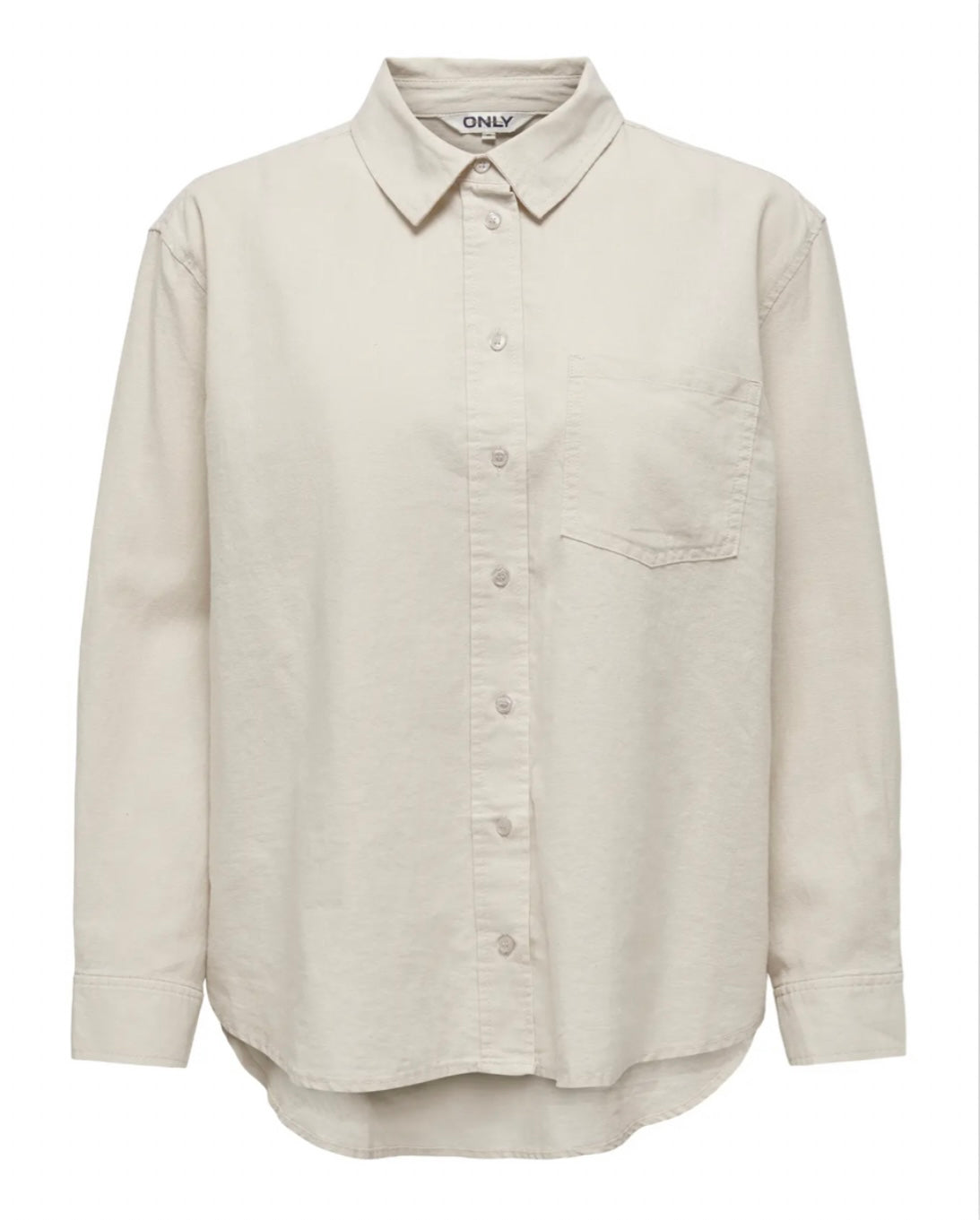 ONLY - TOKYO L/S LINEN BLEND SHIRT - MOONBEAM