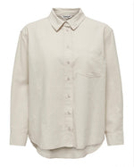 Ladda upp bild till gallerivisning, ONLY - TOKYO L/S LINEN BLEND SHIRT - MOONBEAM
