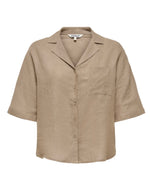 Ladda upp bild till gallerivisning, ONLY - TOKYO LINEN BLEND SHIRT - BRINDLE
