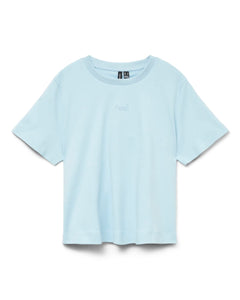 VERO MODA - PERNILLE METTE SS TOP BOX - AIRY BLUE/FEEL