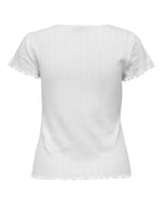 Ladda upp bild till gallerivisning, ONLY - CARLOTTA S/S TOP JRS - WHITE
