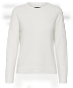 Ladda upp bild till gallerivisning, VEROMODA- DOFFY LS O-NECK BLOUSE - SNOW WHITE/MELANGE
