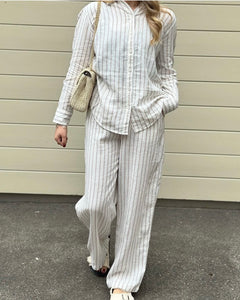 VERO MODA - LINN HW PANTS - SNOW WHITE/OLGA MOON