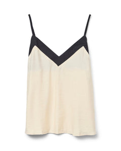 VERO MODA - DENISE SINGLET TOP - BIRCH/BLACK