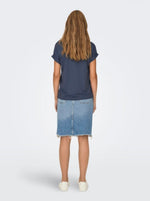 Ladda upp bild till gallerivisning, ONLY - MOSTER S/S O-NECK TOP - OMBRE BLUE
