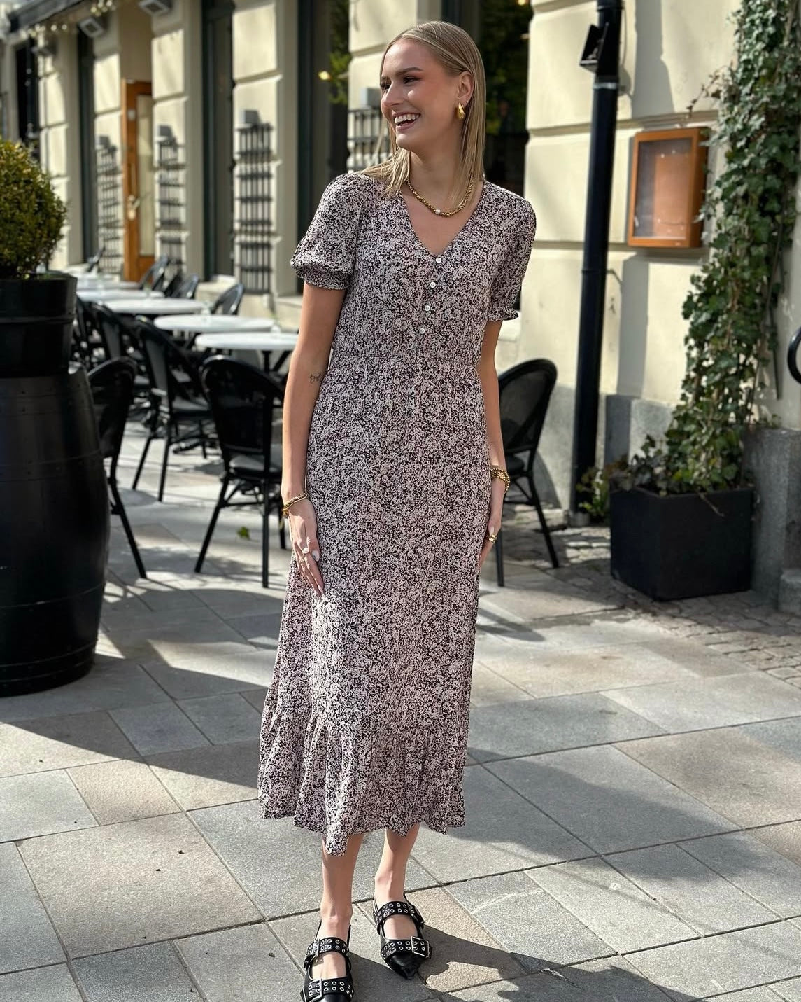 ONLY - CHIANTI S/S LONG DRESS - RAINY DAY/SWEET FLOWER