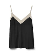 Ladda upp bild till gallerivisning, VERO MODA - DENISE SINGLET TOP - BLACK/BIRCH
