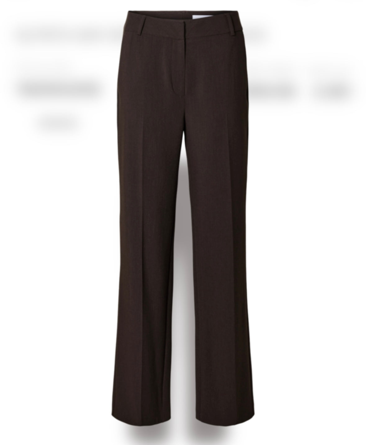 SELECTED FEMME- RITA MW WIDE PANT - COFFEE BEAN/MELANGE