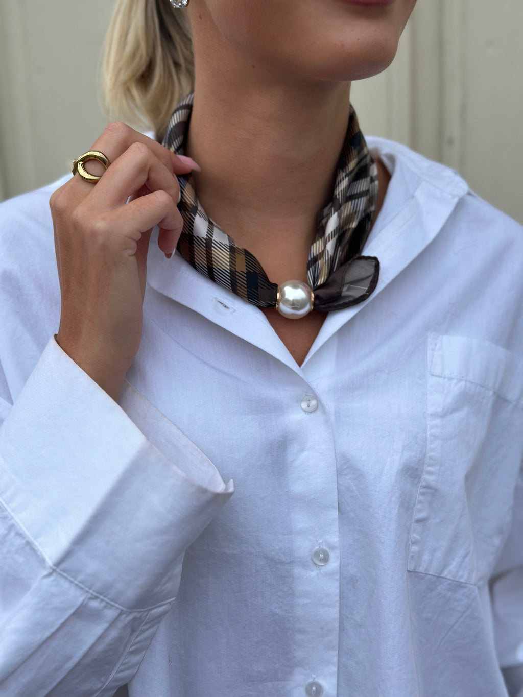 MARTA - KALYA SCARF - BROWN/CHECK