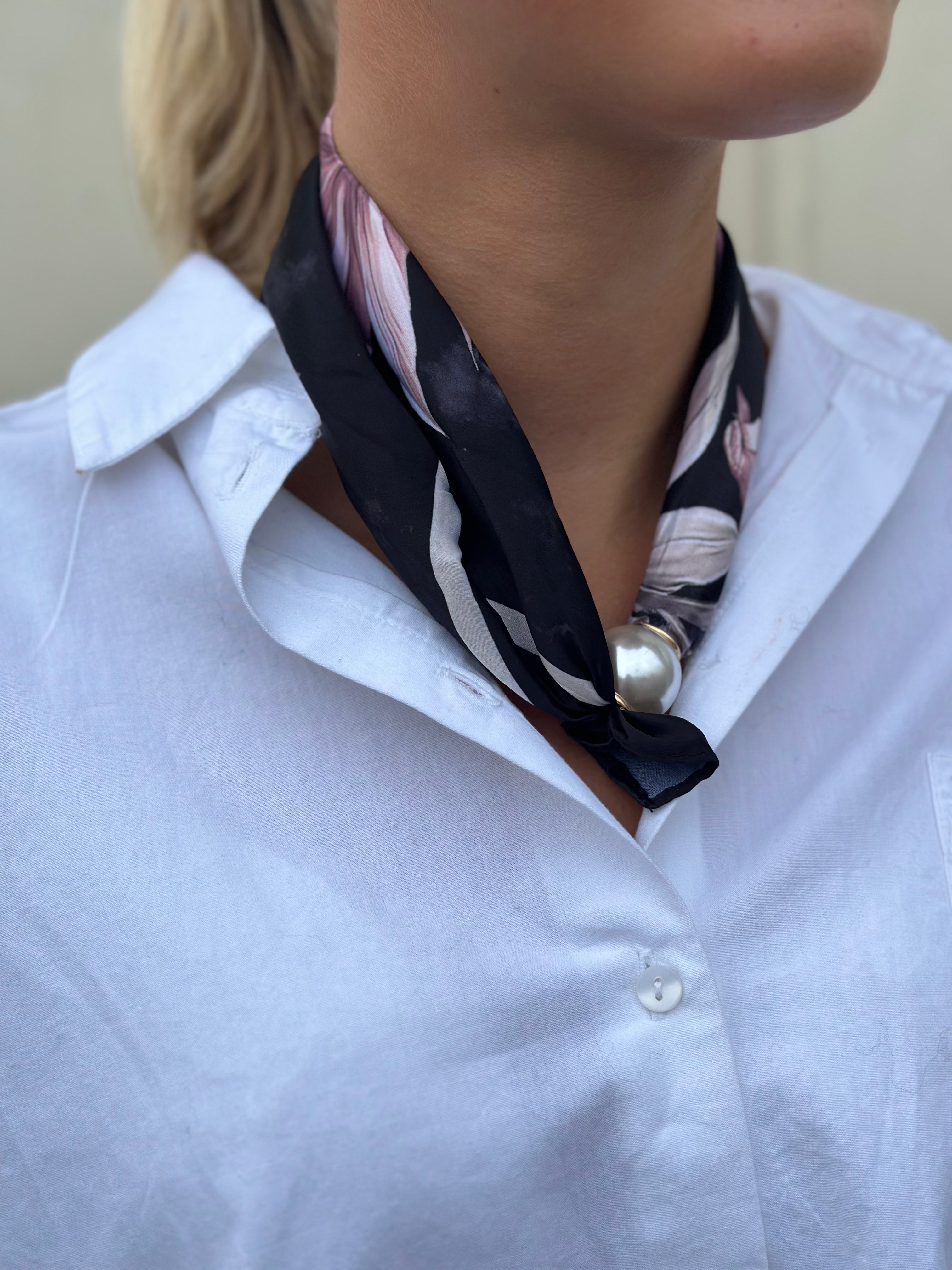 MARTA - KALYA SCARF - BLACK FLOWER