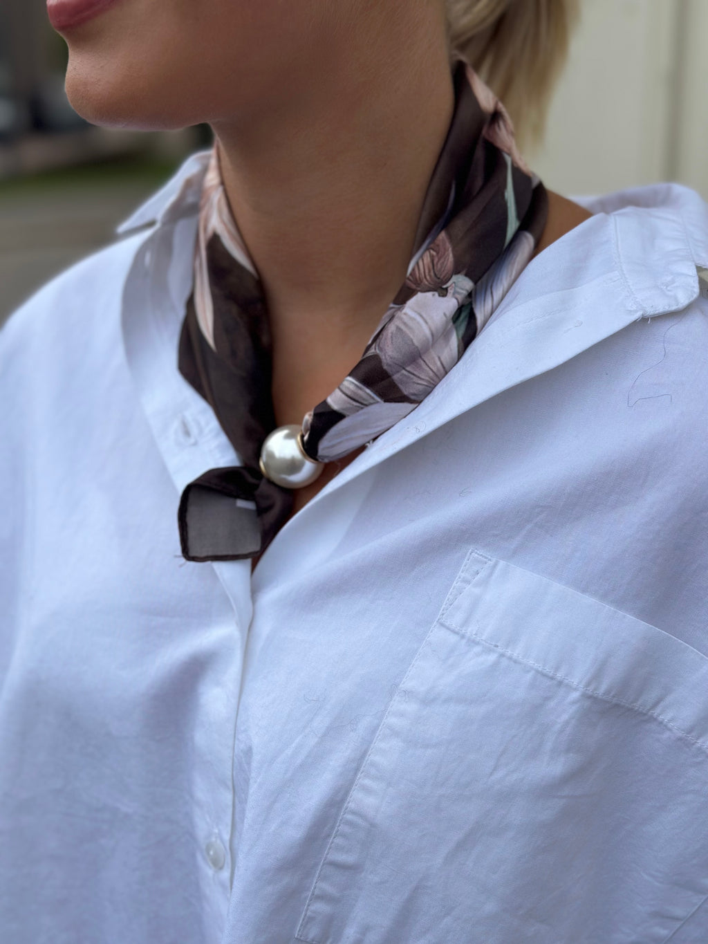 MARTA - KALYA SCARF - BROWN FLOWER