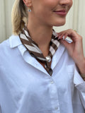 MARTA - KALYA SCARF - LIGHT BROWN/STRIPE