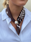 MARTA - KALYA SCARF - BROWN/DOT