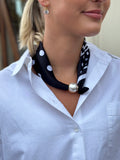 MARTA - KALYA SCARF - BLACK/DOT