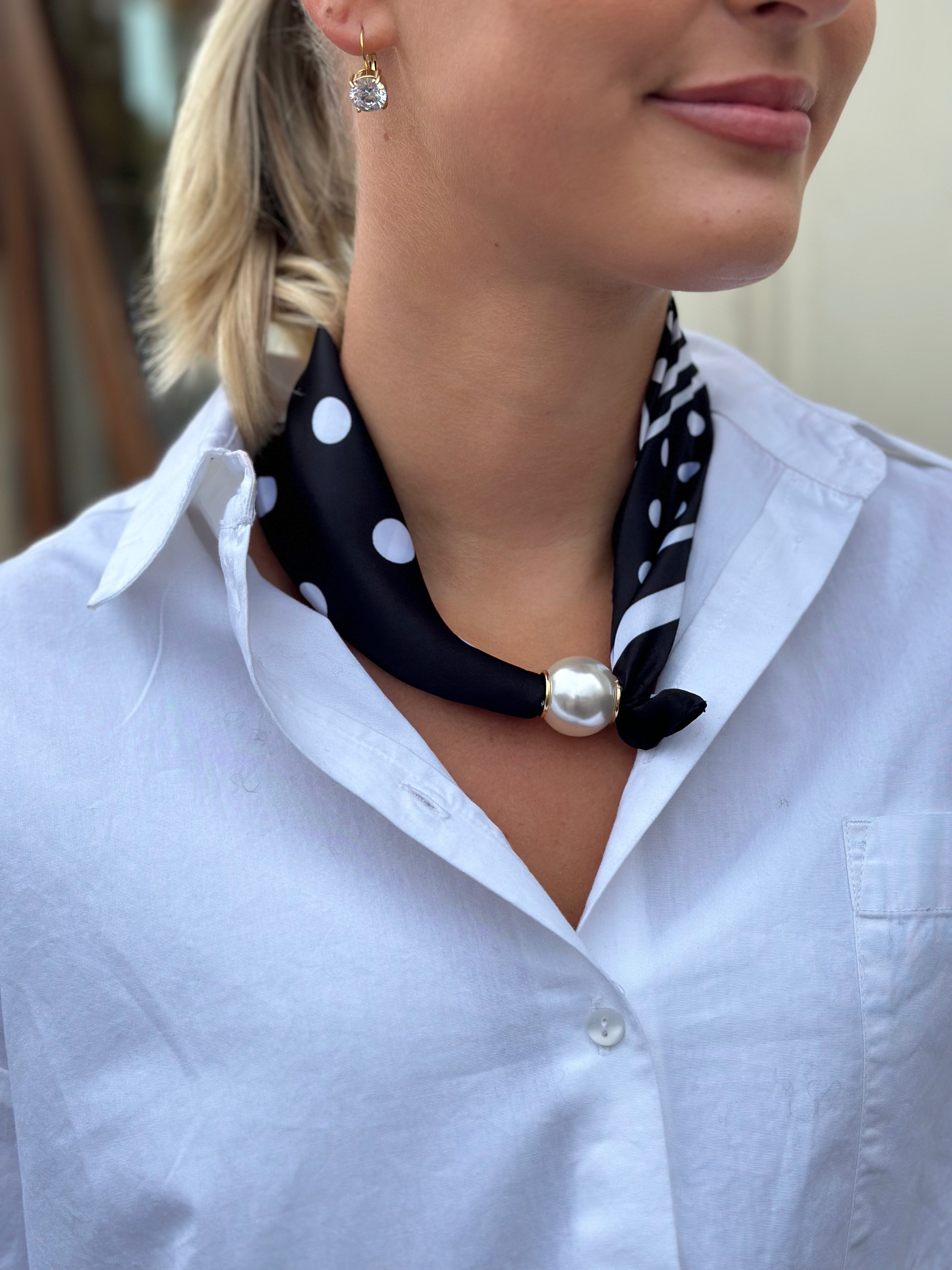 MARTA - KALYA SCARF - BLACK/DOT