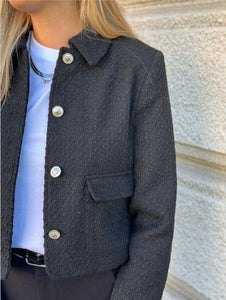 ONLY - BONN LIFE BOUCLE JACKET MOCH - BLACK