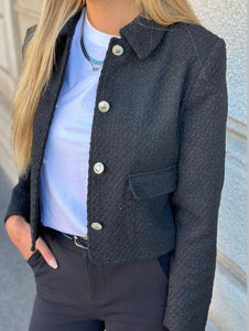 ONLY - BONN LIFE BOUCLE JACKET MOCH - BLACK