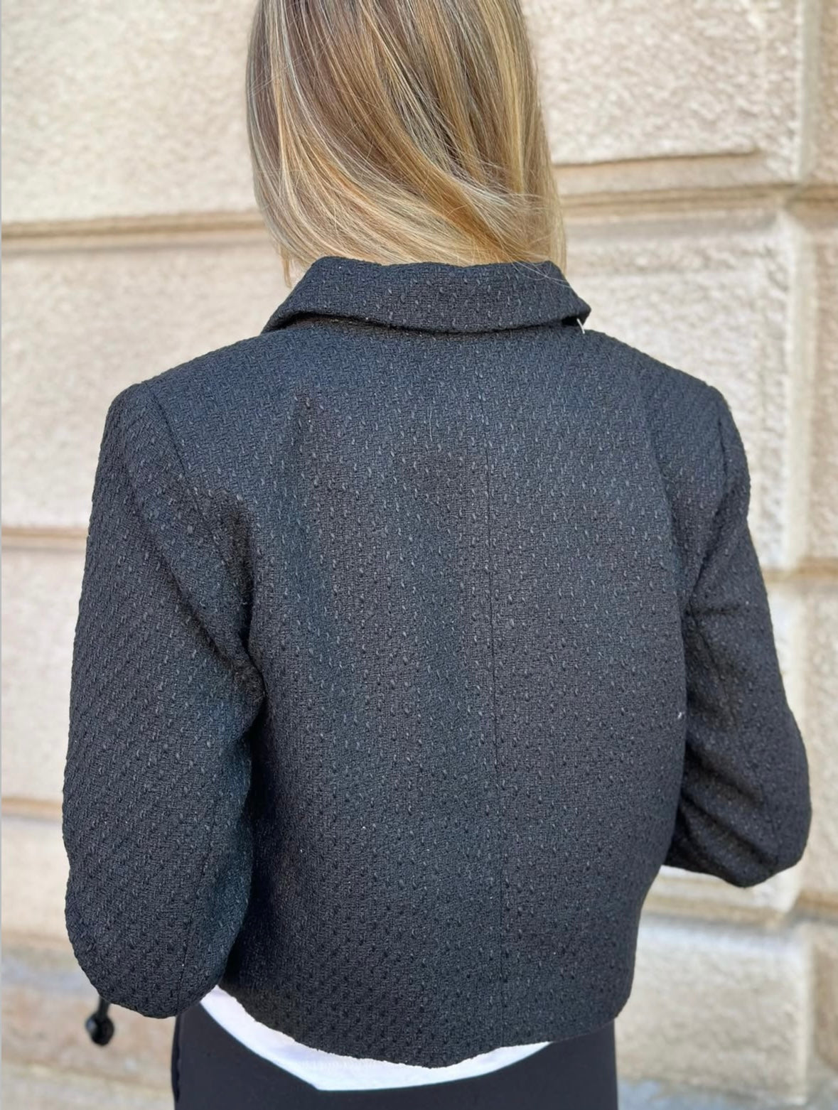 ONLY - BONN LIFE BOUCLE JACKET MOCH - BLACK