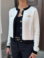 Ladda upp bild till gallerivisning, VEROMODA - OLI LS O-NECK CARDIGAN - BIRCH/BLACK
