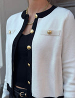 Ladda upp bild till gallerivisning, VEROMODA - OLI LS O-NECK CARDIGAN - BIRCH/BLACK
