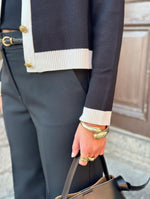 Ladda upp bild till gallerivisning, VEROMODA - OLI LS O-NECK CARDIGAN - BLACK/BIRCH
