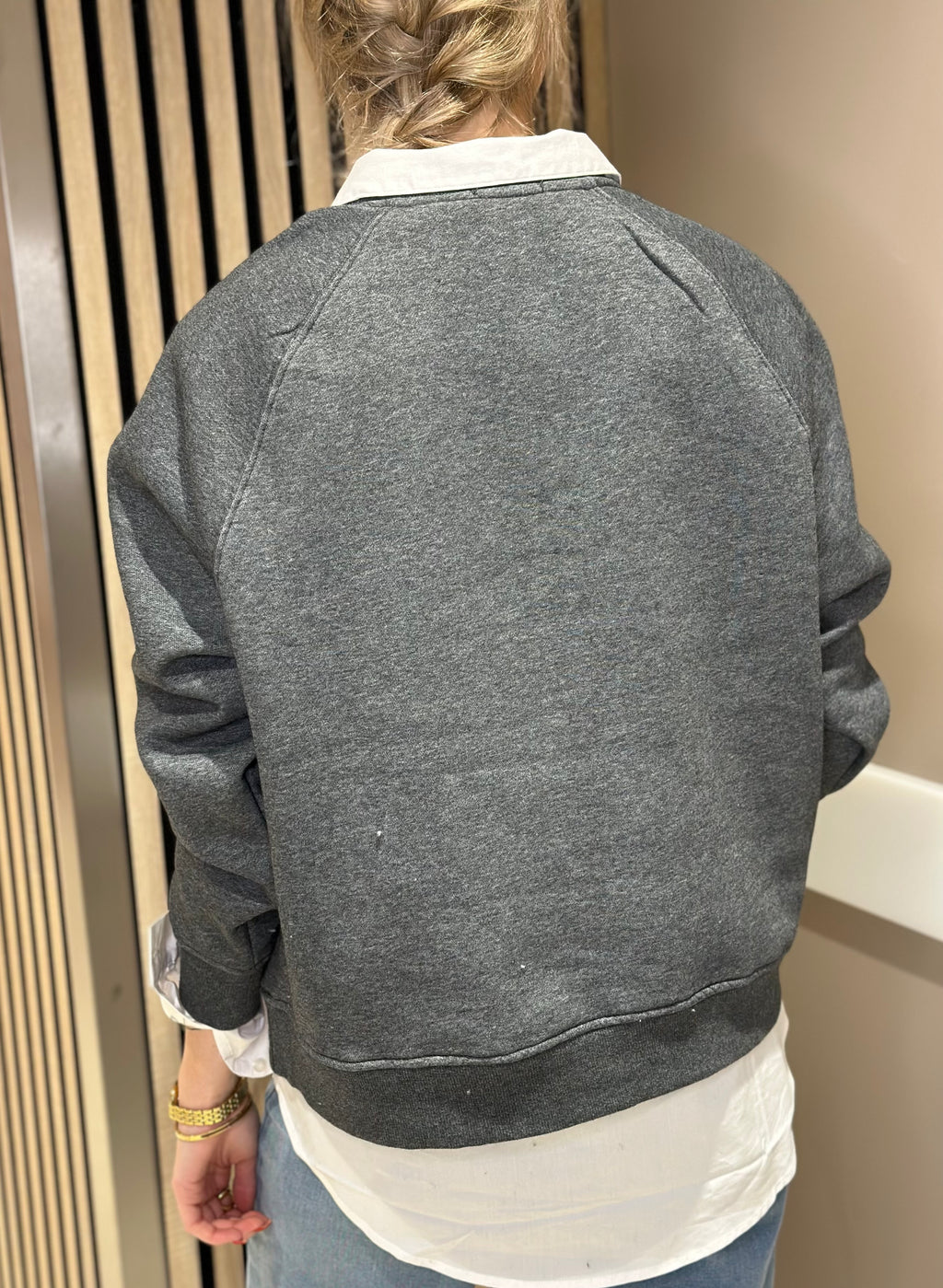 LEVETÉ ROOM - NUKA SWEATSHIRT - MÖRKGRÅ 99906