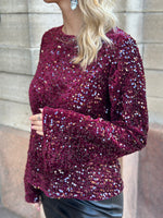 Ladda upp bild till gallerivisning, PIECES - KAM LS DEEP BACK BOW TOP - TAWNY PORT
