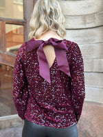Ladda upp bild till gallerivisning, PIECES - KAM LS DEEP BACK BOW TOP - TAWNY PORT
