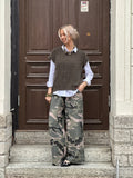MARTA - LAYA KNIT VEST - DARK GREEN