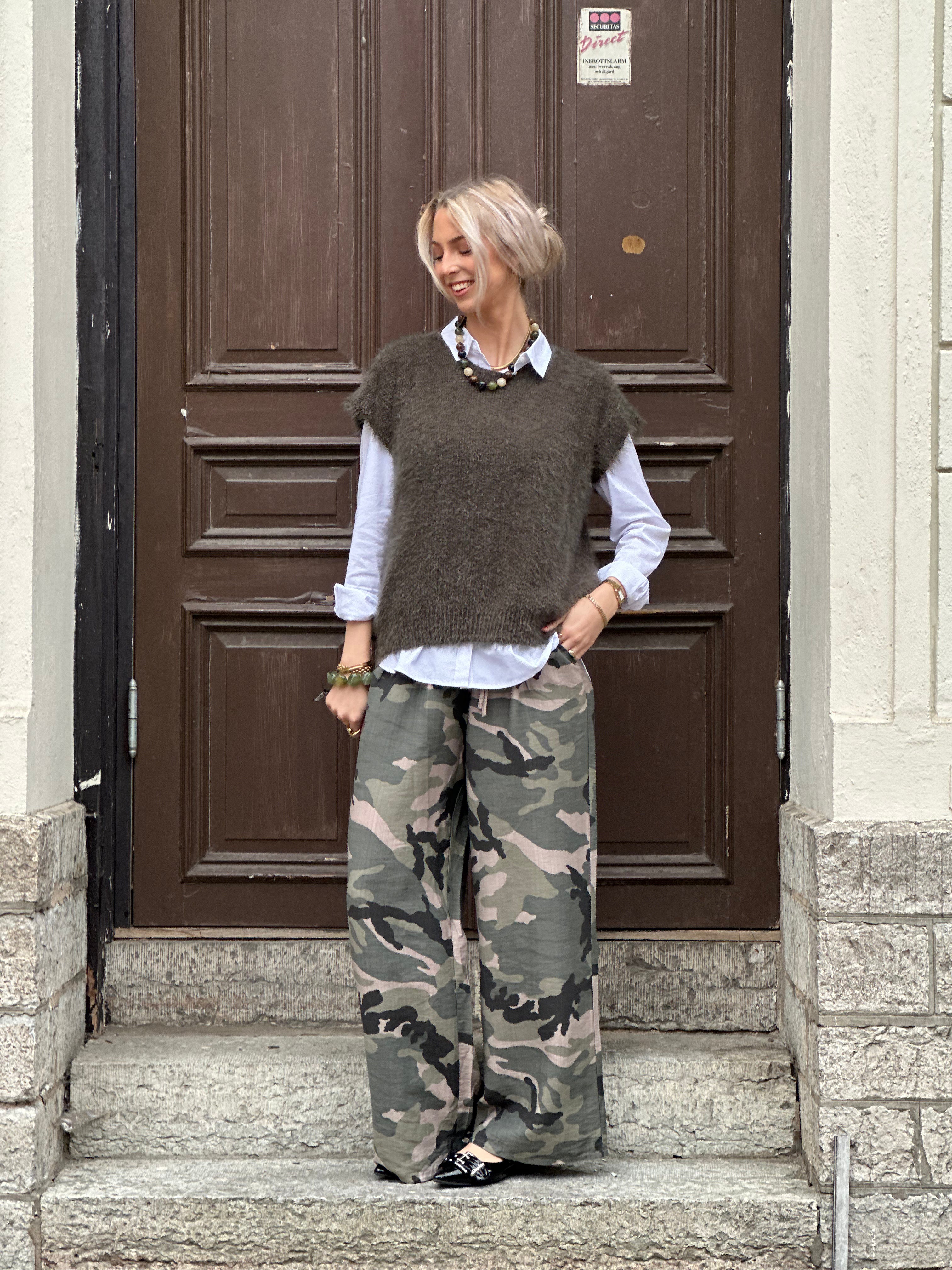 MARTA - LAYA KNIT VEST - DARK GREEN