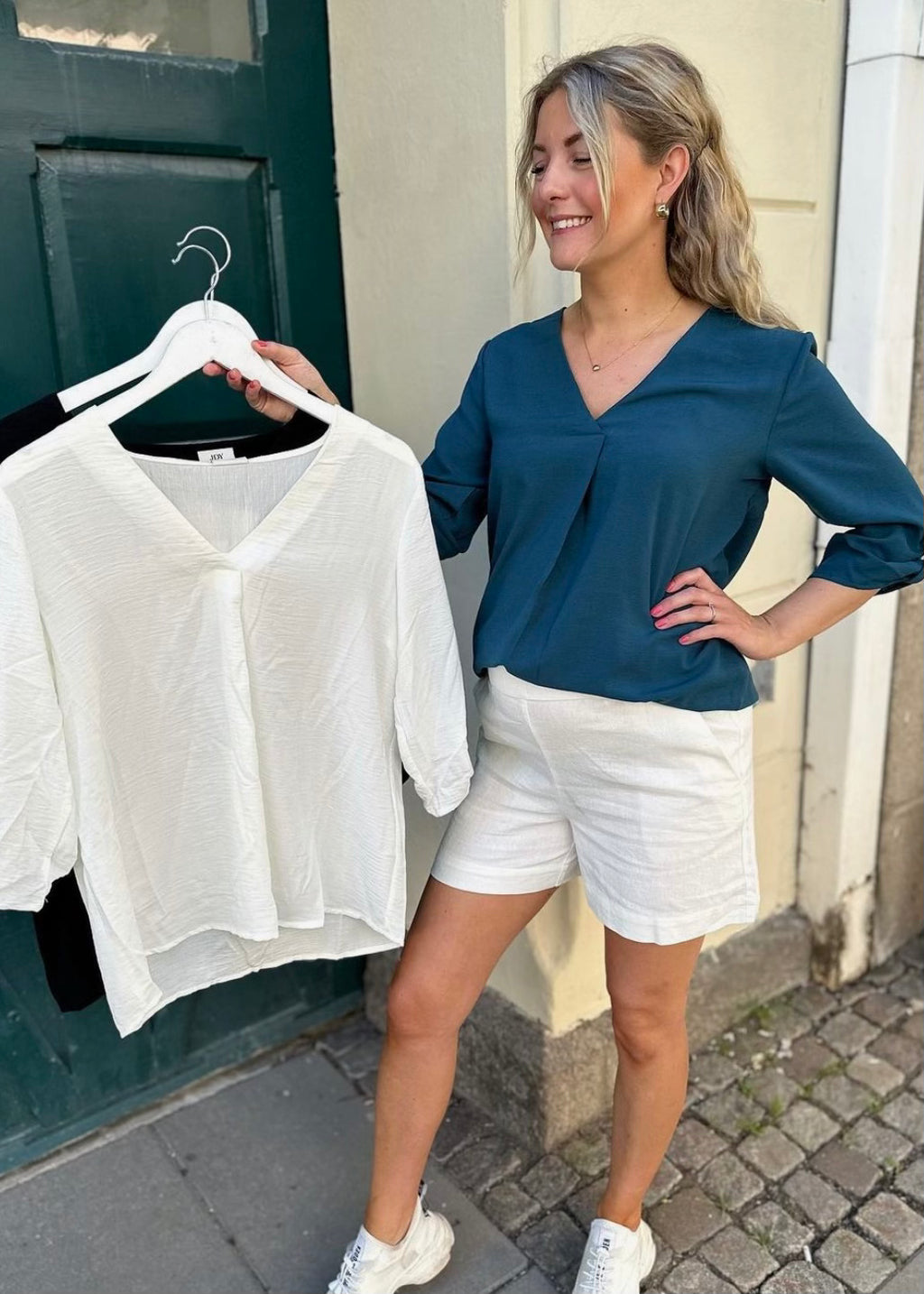 JDY - DIVYA 3/4 TOP - REFLECTING POND