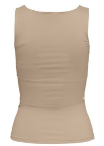 ONLY - LEA S/L 2-WAYS FIT TOP - HUMUS BEIGE