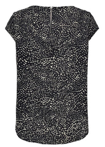 ONLY - VIC TOP - BLACK/ BLURRY DOT