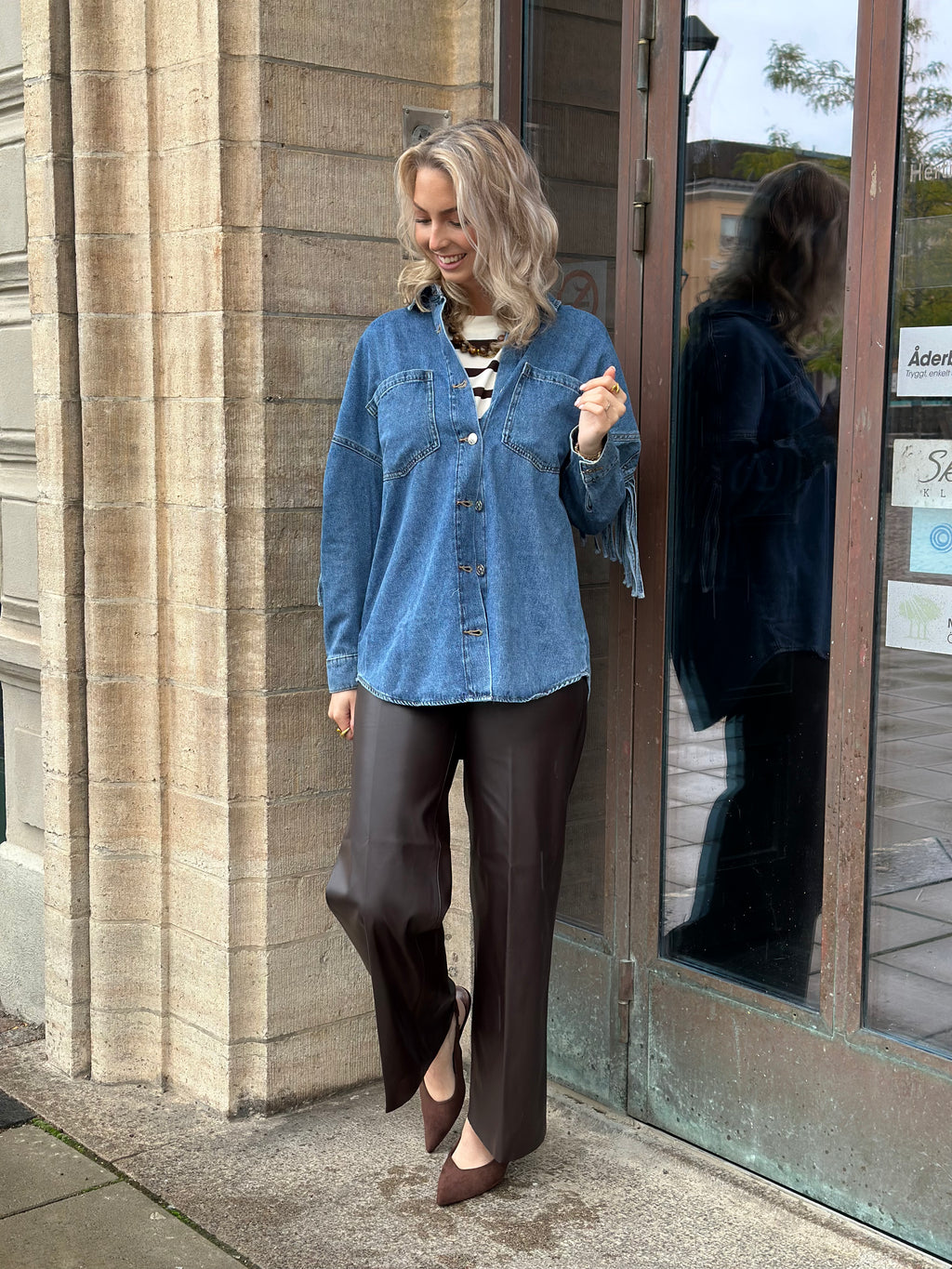 SOAKED - KAYLEE WIDE LONG PANTS - CHOCOLATE TORTE