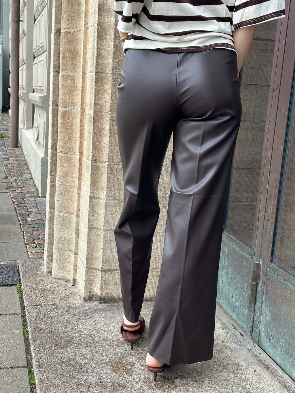 SOAKED - KAYLEE WIDE LONG PANTS - CHOCOLATE TORTE
