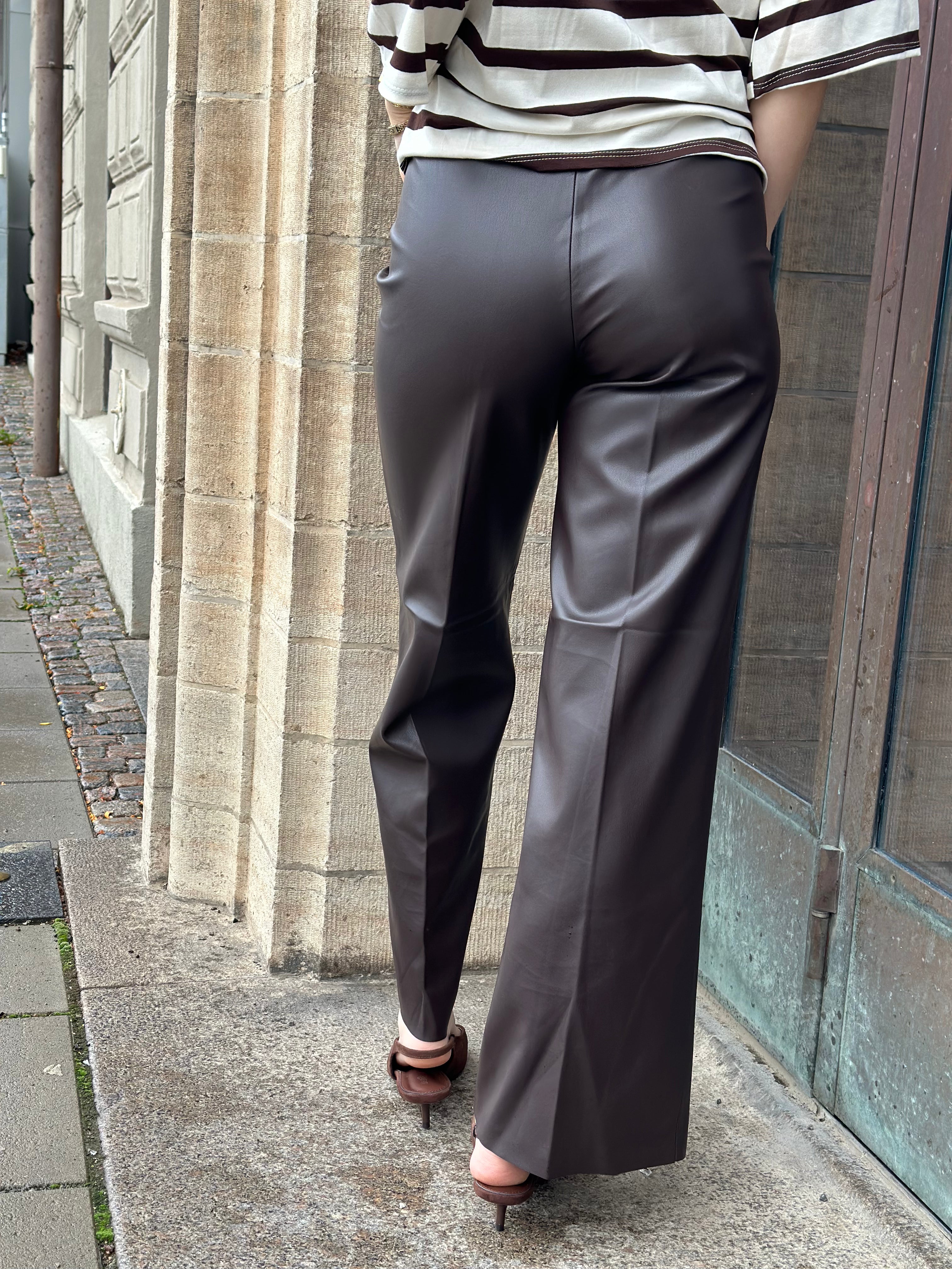 SOAKED - KAYLEE WIDE LONG PANTS - CHOCOLATE TORTE