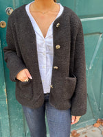 Ladda upp bild till gallerivisning, GEMINI - TEDDY JACKET - SVART
