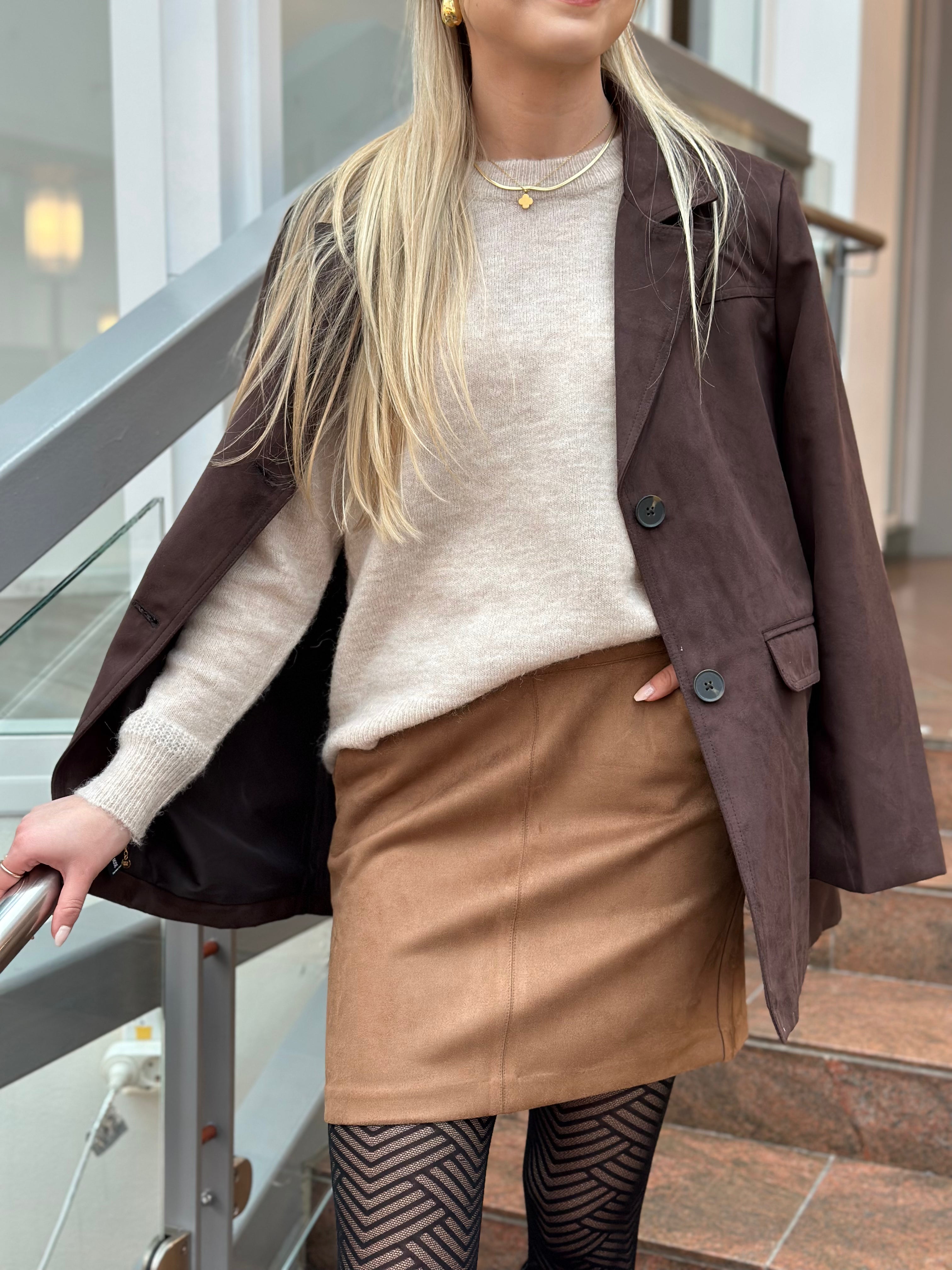 VEROMODA - DONNADIVA SHORT SKIRT - COGNAC