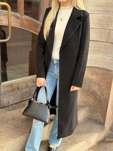 VEROMODA - FORTUNEAYA XTRA LONG COAT - BLACK