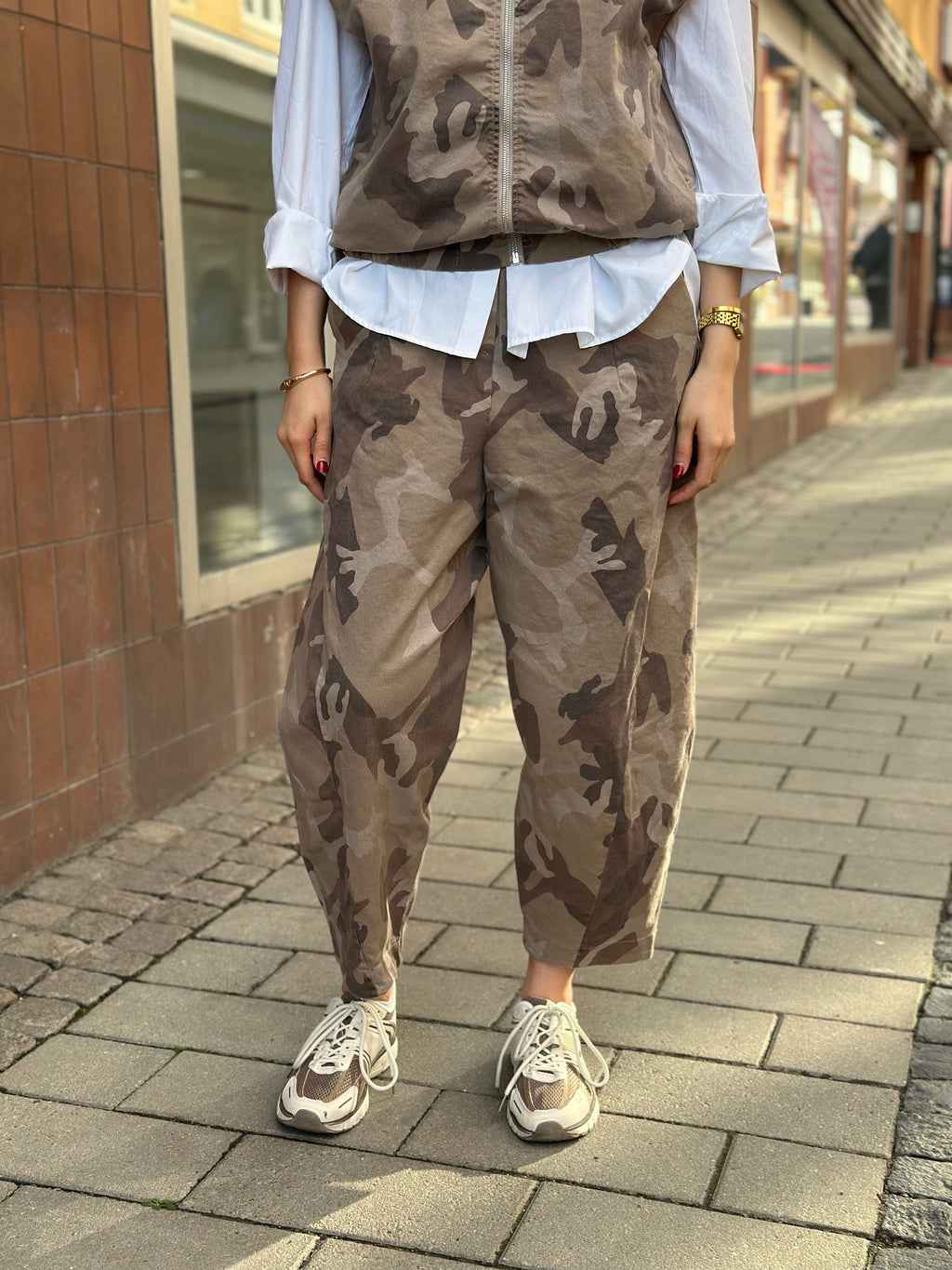 MARTA - CAMO PANTS 16635 - BEIGE CAMO