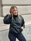 JDY - RAYE PU OVERSIZED BOMBER JACKET - BLACK