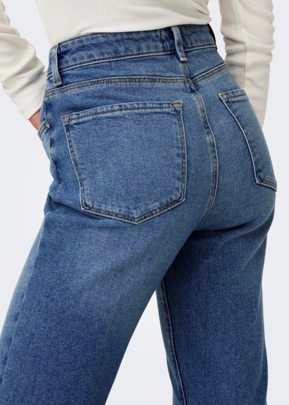 ONLY - EMILY STRETCH HW ANKLE 15283925 - MEDIUM BLUE DENIM