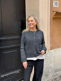 ONLY - PIEMONTE L/S CARDIGAN KNIT - DARK GREY MELANGE